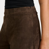Depeche leather wear Adiva HW Culotte Ruskindsbuks Pants 067 Dusty brown