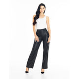 Depeche leather wear Alicia klassisk skindbuks med lige ben Pants 099 Black