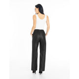 Depeche leather wear Alicia klassisk skindbuks med lige ben Pants 099 Black
