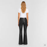 Depeche leather wear Ava HW Flare Skindbuks Pants 099 Black