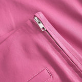 Depeche leather wear Ava RW flare 7/8 længde skindbuks i strækbar kvalitet Pants 195 Bubble gum