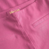 Depeche leather wear Ava RW flare 7/8 længde skindbuks i strækbar kvalitet Pants 195 Bubble gum