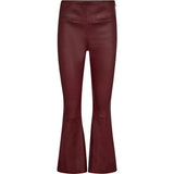 Depeche leather wear Ava RW flare 7/8 længde skindbuks i strækbar kvalitet Pants 279 Burgundy