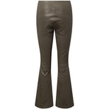Depeche leather wear Ava RW flare 7/8 længde skindbuks i strækbar kvalitet Pants 222 Smoke