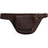DEPECHE Bæltetaske i koskind med sadeltaske-look Bumbag 106 Coffee
