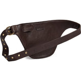 DEPECHE Bæltetaske i koskind med sadeltaske-look Bumbag 106 Coffee
