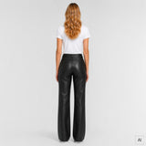 Depeche leather wear Boa HW Straight Skindbuks Pants 099 Black