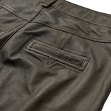 Boa HW Wide Skindbukser / 51264 - Khaki - DEPECHE