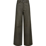 Boa HW Wide Skindbukser / 51264 - Khaki - DEPECHE
