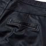 Depeche leather wear Boa HW Wide Skindbukser Pants 031 Ocean