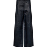 Depeche leather wear Boa skindbukser - Wide leg (HW) Pants 285 Midnight Blue