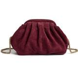 Clutch taske i blødt ruskind / 16952 - Ox Blood - DEPECHE
