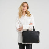 Computer sleeve i koskind med håndstropper / 17012 - Black - DEPECHE