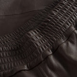 Cool loose fit Belle læderbukser i blød kvalitet / 50646 - Chocolate - DEPECHE