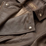 Cool Noora biker skindjakke / 50964 - Latte - DEPECHE