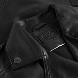 Cool og rå biker skindjakke i blød kvalitet / 50660 - Black - DEPECHE