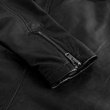 Cool og rå biker skindjakke i blød kvalitet / 50660 - Black - DEPECHE