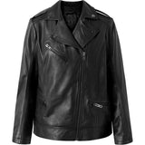 Cool og rå biker skindjakke i blød kvalitet / 50660 - Black - DEPECHE
