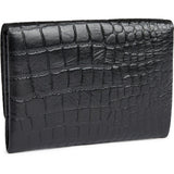 Croco kreditkortholder i kalveskind / 17194 - Black croco - DEPECHE