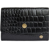 Croco kreditkortholder i kalveskind / 17194 - Black croco - DEPECHE