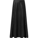 Depeche leather wear Dariana lang skindnederdel Skirt 099 Black