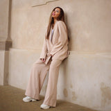 Dolia HW bukser fuld længde / 100258 - Cream Pin Stripe - DEPECHE