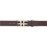 DEPECHE Eksklusivt læderbælte med smukt spænde Belt 161 Dark brown