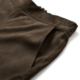 Ella ballon bukser i blødt ruskind / 51396 - Khaki - DEPECHE