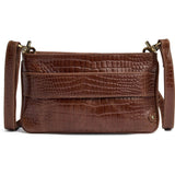 DEPECHE Fashion Favourites croco clutch i skind Clutch 326 Cognac Croco