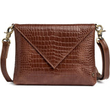DEPECHE Fashion Favourites croco clutch i skind Clutch 326 Cognac Croco