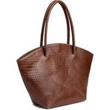 DEPECHE Fashion Favourites croco shopper i skind Shopper 326 Cognac Croco