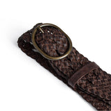 Flettet bælte / 17316 - Winter Brown / Brass - DEPECHE