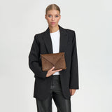 Hair - on skind clutch / 16798 - Walnut - DEPECHE