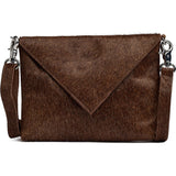 Hair - on skind clutch / 16798 - Walnut - DEPECHE
