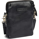 DEPECHE Håndflettet mobiltaske i kalveskind Mobilebag 099 Black