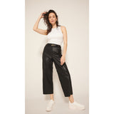HW Regular fitting Boa læderbukser / 51142 - Black - DEPECHE