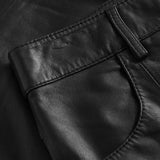 HW Regular fitting Boa læderbukser / 51142 - Black - DEPECHE