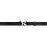 DEPECHE Jeansbælte med kryds-spænde Belt 190 Black/Gold