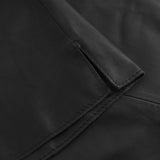 Julia kortærmet skindskjorte / 51210 - Black - DEPECHE