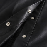 Depeche leather wear Kelly lang læderksjorte Dress 099 Black