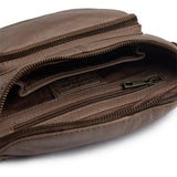Klassisk must-have bumbag i skind / 13396 - Dark Taupe - DEPECHE