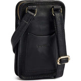 Klassisk skind mobiltaske med crossbody - rem / 17020 - Black - DEPECHE
