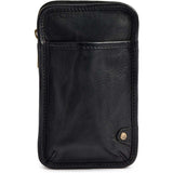 Klassisk skind mobiltaske med crossbody - rem / 17020 - Black - DEPECHE