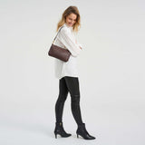 DEPECHE Klassisk skind skuldertaske Shoulderbag / Handbag 106 Coffee