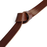DEPECHE Klassisk skindbælte til jeans Belt 161 Dark brown