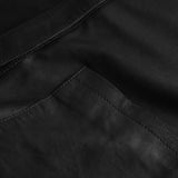 Knælang oversize Sofia læderskjorte / 50480 - Black - DEPECHE