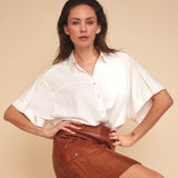 Depeche Clothing Kortærmet oversize Fay skjorte Shirt 001 White