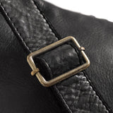 DEPECHE Læder bumbag dekoreret med flet Bumbag 099 Black