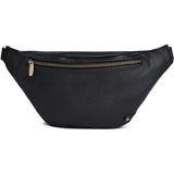 DEPECHE Læder bumbag i klassisk design Bumbag 154 Black/Brass