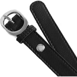 DEPECHE Læderbælte i klassisk look Belt 099 Black